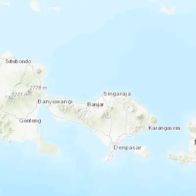 Map showing location of Lovina (-8.149270, 115.039990)
