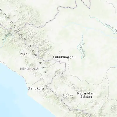 Map showing location of Lubuklinggau (-3.294500, 102.861400)