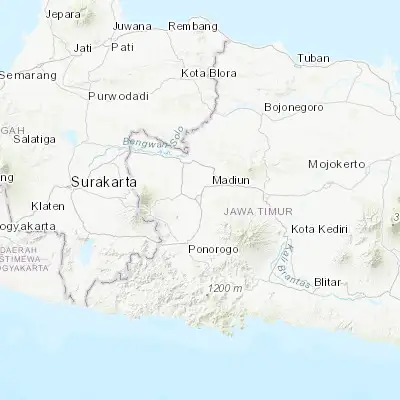 Map showing location of Madiun (-7.629800, 111.523900)