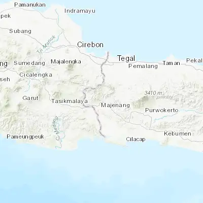 Map showing location of Majenang (-7.297500, 108.764200)