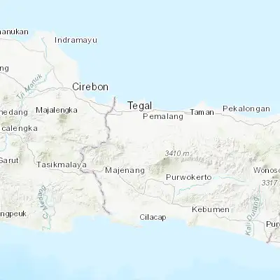 Map showing location of Margasari (-7.094840, 109.025000)