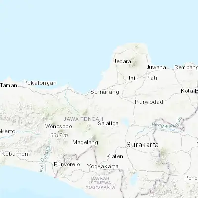 Map showing location of Mranggen (-7.026800, 110.515800)