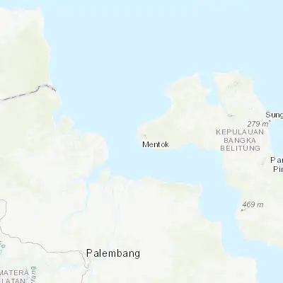 Map showing location of Muntok (-2.067190, 105.162280)