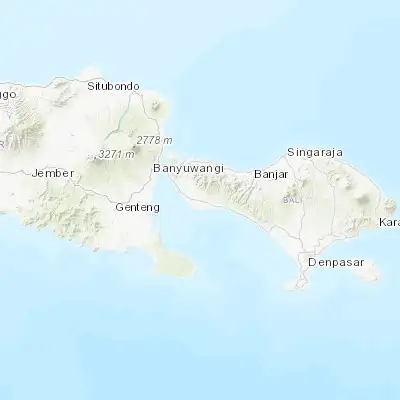 Map showing location of Negara (-8.356940, 114.616940)