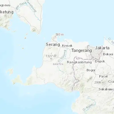 Map showing location of Pandeglang (-6.308400, 106.106700)