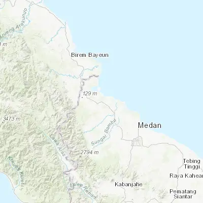 Map showing location of Pangkalan Brandan (4.023800, 98.278200)