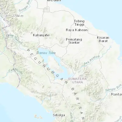Map showing location of Parapat (2.663000, 98.934900)
