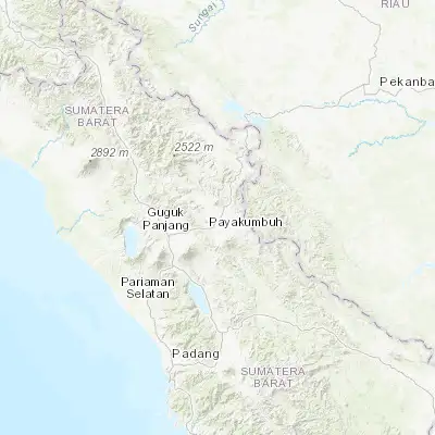 Map showing location of Payakumbuh (-0.215900, 100.633400)