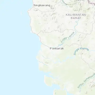 Map showing location of Pontianak (-0.031940, 109.325000)