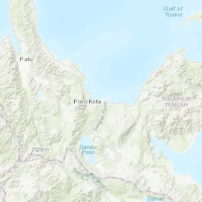 Map showing location of Poso (-1.395900, 120.752400)