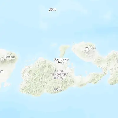 Map showing location of Pototano (-8.412600, 117.481100)