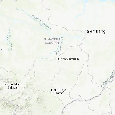 Map showing location of Prabumulih (-3.434470, 104.230560)
