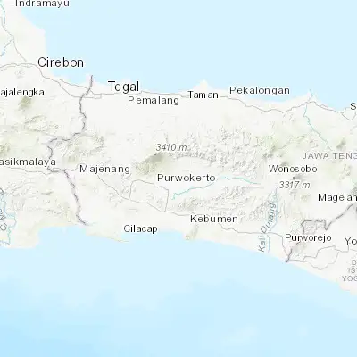 Map showing location of Purbalingga (-7.388060, 109.363890)