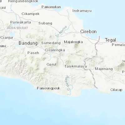 Map showing location of Rajapolah (-7.221000, 108.189600)