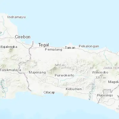 Map showing location of Randudongkal (-7.098100, 109.324300)