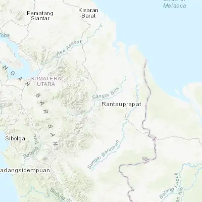 Map showing location of Rantauprapat (2.100000, 99.833330)