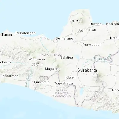 Map showing location of Salatiga (-7.331940, 110.492780)