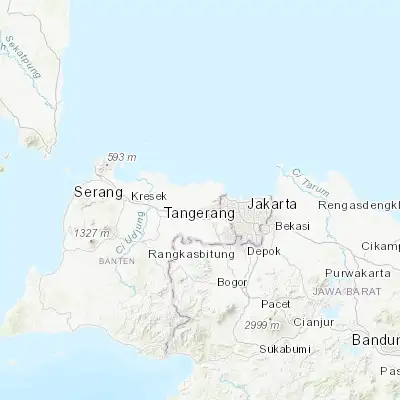 Map showing location of Sepatan (-6.118890, 106.575000)