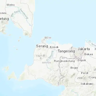 Map showing location of Serang (-6.115280, 106.154170)