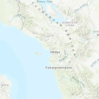 Map showing location of Sibolga (1.740160, 98.781170)