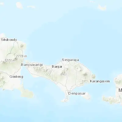 Map showing location of Singaraja (-8.112000, 115.088180)