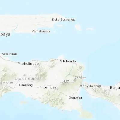 Map showing location of Situbondo (-7.706230, 114.009760)