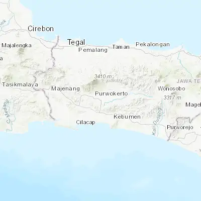 Map showing location of Sokaraja (-7.458060, 109.288060)