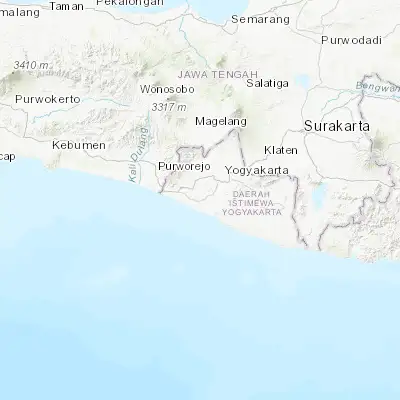 Map showing location of Srandakan (-7.938610, 110.250560)