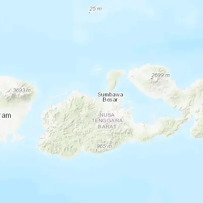 Map showing location of Sumbawa Besar (-8.493170, 117.420240)