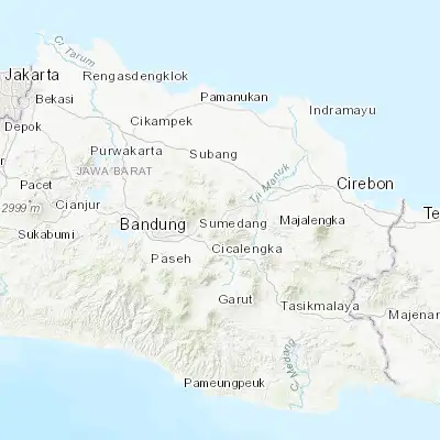 Map showing location of Sumedang (-6.858610, 107.916390)