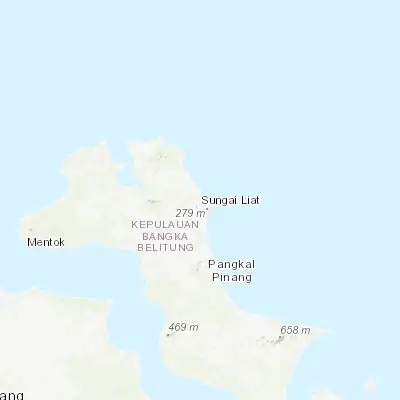 Map showing location of Sungailiat (-1.854420, 106.122150)