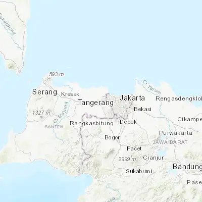 Map showing location of Tangerang (-6.178060, 106.630000)