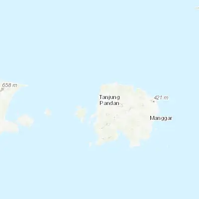 Map showing location of Tanjung Pandan (-2.733530, 107.634770)