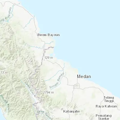 Map showing location of Tanjungtiram (4.061300, 98.369900)