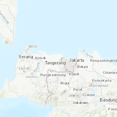 Map showing location of Teluknaga (-6.098890, 106.638060)
