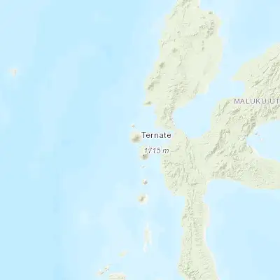 Map showing location of Ternate (0.790650, 127.384240)