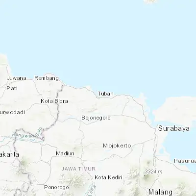 Map showing location of Tuban (-6.897600, 112.064900)
