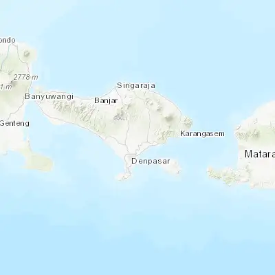 Map showing location of Ubud (-8.509800, 115.265400)