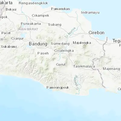 Map showing location of Wanaraja (-7.174900, 107.980800)