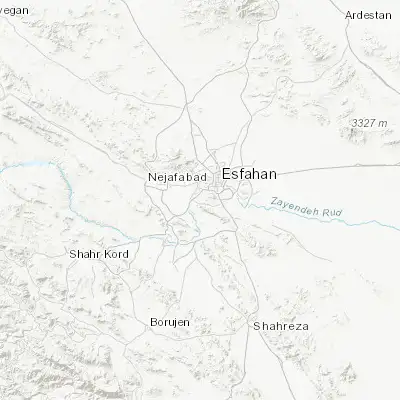Map showing location of Abrīsham (32.556130, 51.573250)