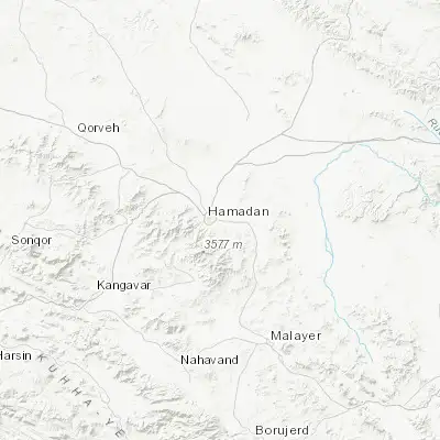 Map showing location of Āzādshahr (34.790490, 48.570110)