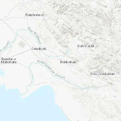 Map showing location of Behbahān (30.595900, 50.241700)