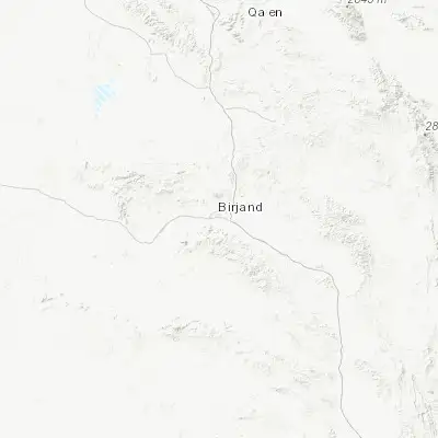 Map showing location of Bīrjand (32.866280, 59.221140)