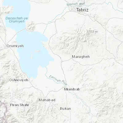 Map showing location of Bonāb (37.340400, 46.056100)