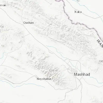 Map showing location of Chenārān (36.645460, 59.121230)