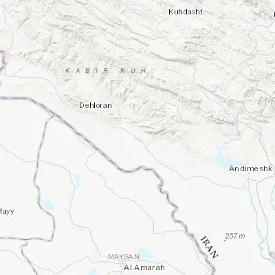 Map showing location of Dehlorān (32.694100, 47.267900)
