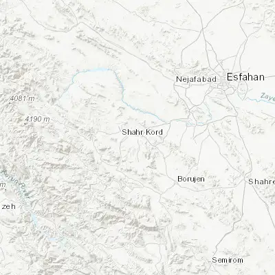 Map showing location of Farrokh Shahr (32.271740, 50.980080)