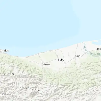 Map showing location of Fereydūn Kenār (36.684890, 52.519170)