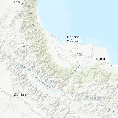 Map showing location of Fūman (37.224000, 49.312500)