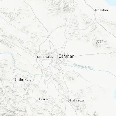 Map showing location of Isfahan (32.652460, 51.674620)